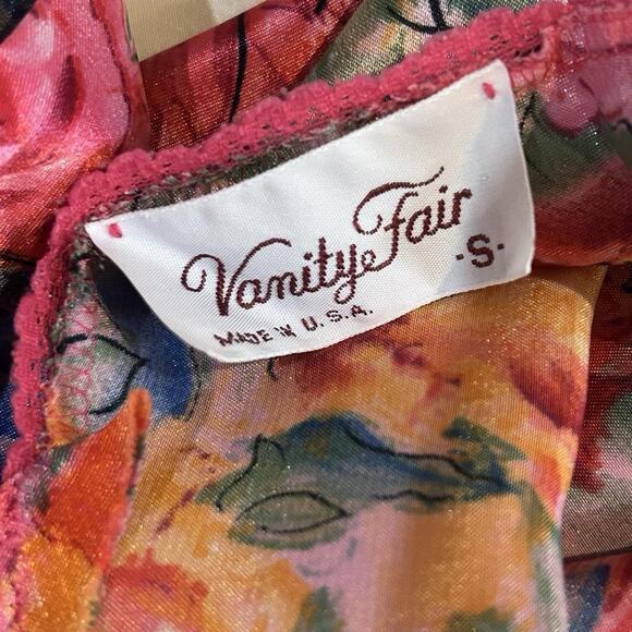 Vintage Vanity Fair Women’s Floral Sheer Lace Satin Slip Dress Size Small - Picture 8 of 8
